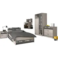Parisot Jugendzimmer-Set Fabric, (Komplett-Set, 5-teilig), mit extra viel Stauraum