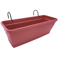 Buri Balkonkasten 50cm mit Halterung Blumenkasten Pflanzkasten Pflanztopf Blumentopf