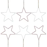 Marrakesch Orient & Mediterran Interior 6er Set Weihnachtsstern Hängedeko