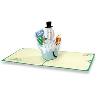 Paperdora paperdora® 3D Pop-Up-Karte „Weihnachten“ mit Umschlag und Wachssiegel