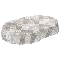 ANRO Tischdecke Wachstuch abwaschbar Wachstuchtischdecke Wachstischdecke Kacheloptik Fliese Beige