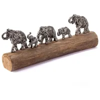 Creedwood Deko AUFSTELLER Family Walk Mangoholz, Silber, 57cm |