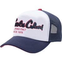 Carlo Colucci Trucker Cap Comberlato in Weiß / Blau