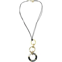 COLLEZIONE ALESSANDRO Lange Kette Esmeralda schwarz / Kunststoff