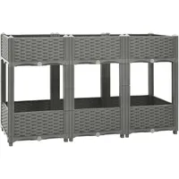 Furnicato Hochbeet 120x40x71 cm Polypropylen
