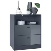 Vladon Kommode, Grau, Holzwerkstoff, 56x67.5x36 cm, Wohnzimmer, Kommoden &