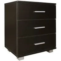 FineBuy Nachtkonsole Latina mit 3 Schubladen in Holz Modern,