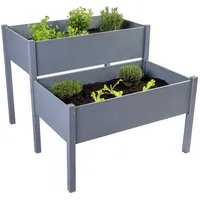 Nyvi Hochbeet NYVIGreen mit 2 Abteilungen Grau - Gartenbeet