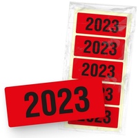 Itenga Etiketten itenga 50x Jahresetiketten 2023 ROT rechteckig 6
