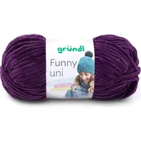 Gründl Wolle Funny Uni 100 G Aubergine Handarbeit -