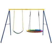 Costway - Schaukelgestell mit Doppelschaukel, bis 300kg, Schaukelgerüst Baumschaukel