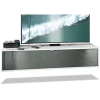 Vladon Lowboard, Grau, 140x29x37 cm, Wohnzimmer, Wohnwände, Lowboards, Lowboards