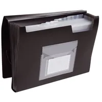 Q-Connect Fächermappe mit 13 Taschen, schwarz