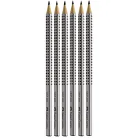 Faber-Castell 117697 - 6 Bleistifte GRIP 2001, Härtegrad: HB,