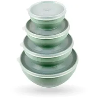 Bestgoodies Vorratsdosen 8er Set Rund Grün 2 x 4er