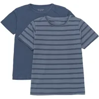 MINYMO Boys Basic T-Shirt, New Navy, 122 (2er Pack)
