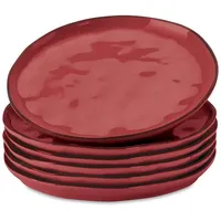Loberon Teller 6er Set Biarré, Mediterraner Charme, Reizvoll Unebene