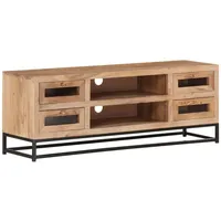 Furnicato TV-Schrank 110x30x40 cm Akazie Massivholz