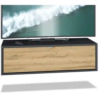 Vladon Lowboard, Eiche, 100x29x37 cm, Wohnzimmer, Wohnwände, Lowboards, Lowboards