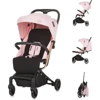Chipolino Kinderwagen, Buggy Bijou Aluminiumrahmen Aufbewahrungskorb EVA-Reifen rosa