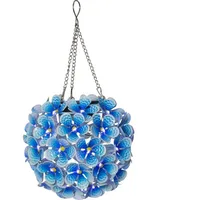 StarTrading LED Solar Hortensie Blume in blau - D:
