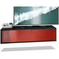 Vladon Lowboard, Bordeaux, Holzwerkstoff, 120x29x37 cm, Wohnzimmer, Wohnwände, Lowboards,