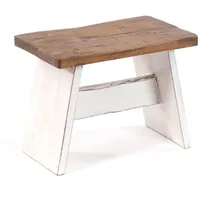 DESIGN DELIGHTS Hocker, Weiß, Holz, 40x31x25 cm, Wohnzimmer, Hocker,