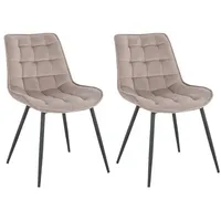 Home Deluxe Esszimmerstuhl, Hellbraun - weiche Polsterung, bis 120