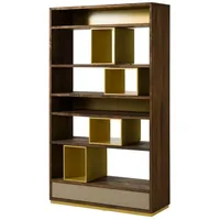 Massivmoebel24 Retro Regal gold braun Bücherregal modern Mangoholz -