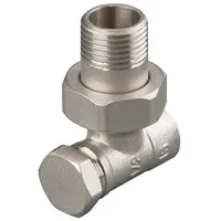 Sanicomfort Heizkörperverschraubung 15 mm x 1/2, Eckform,vernickelt Heizungsinstallation