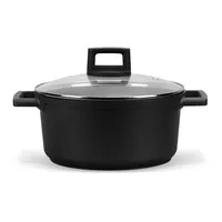 Homelux 20cm Kochtopf Induktion Schmortopf mit Glasdeckel, 2,6L Kochtöpfe