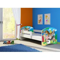 Clamaro Kinderbett, Babybett 70x140, 80x160, 80x180cm Juniorbett, Kind, Motiv,