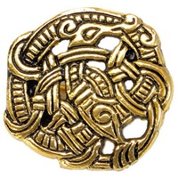 Vehi Mercatus Ritter-Kostüm Urnes Fibel Wikinger goldfarben