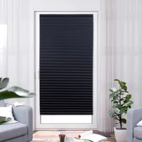 K-HOME K-Home® Klebe-Plissee schwarz, Lichtschutz B60 x H210 cm