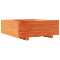 VidaXL Pflanzkübel Wachsbraun 70x70x26,5 cm Massivholz Kiefer