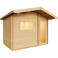 InfraWorld Gartensauna Terra 3 Außensauna mit Vorraum Saunahaus 341