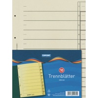 Stylex 10 Trennblätter DIN A4 hellchamois