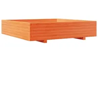 VidaXL Pflanzkübel Wachsbraun 110x110x26,5 cm Massivholz Kiefer