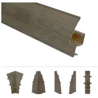 Lemal Pvc Sockelleisten Sparpakete Fußbodenleisten 23x65mm Modern Kabelkanal: 0109