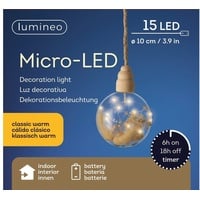 Lumineo - Lampada a sfera led 15L D10x8