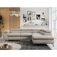 MKS Meble Ecksofa Sofa Beige, Wohnlandschaft L-Form mit Schlaffunktion