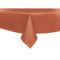 TEXPOT Tischdecke 180 cm rund Terrakotta Leinenoptik Lotuseffekt Fleckschutz
