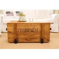 Uncle Joe ́s Truhe Champagne Couchtisch mit Stauraum -