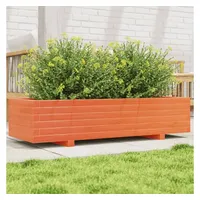 VidaXL Pflanzkübel Wachsbraun 110x40x26,5 Cm Massivholz Kiefer