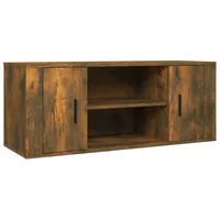 Furnicato TV-Schrank Räuchereiche 100x35x40 cm Holzwerkstoff