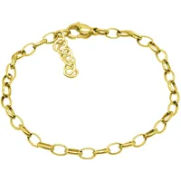 FIRETTI Edelstahlarmband Ankerkettengliederung goldfarben 3,9 mm Größe 21