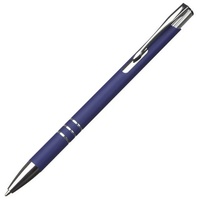 Easy Gifts Schlanker Kugelschreiber aus Metall blau