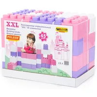 Polesie WADER Bausteine Bausteinblock XXL 45 Stück GIRLS 12M+