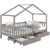 Idimex Hausbett ELEA aus massiver Kiefer, Kinderbett mit Rausfallschutz