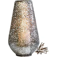 DESIGN DELIGHTS Bodenwindlicht, Plata aus Metall, Kerzenhalter Windlicht 46cm